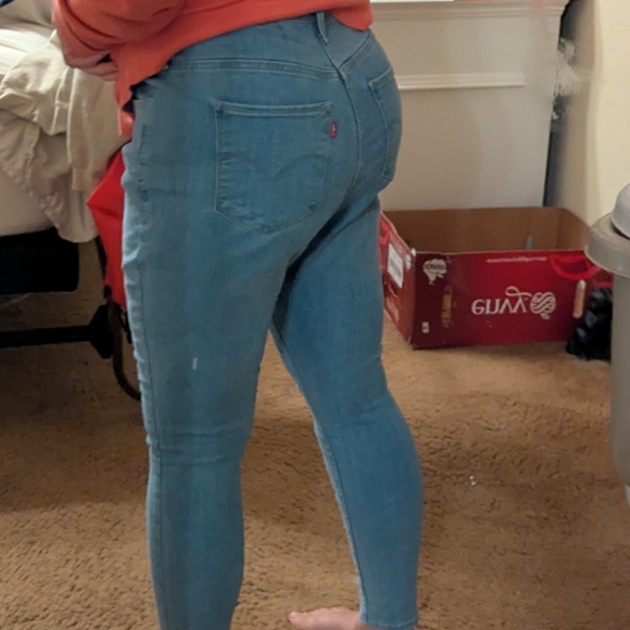 Levi's 720 High Waist Super Skinny Capri Light Blue Jeans  - Women's Size 16W - Picture 5 of 8